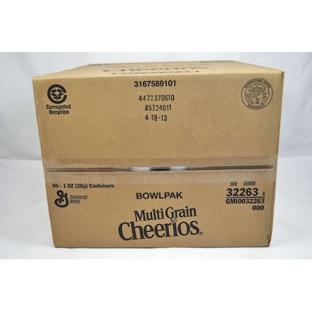 Cheerios Multigrain Cheerios Bowl Pak Multi-Grain Cheerios Cereal 1 oz., PK96 16000-32263